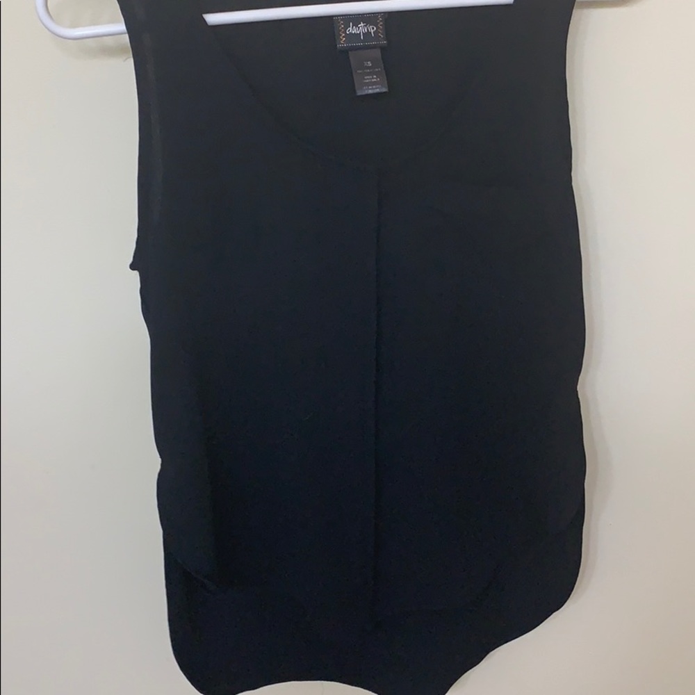 black flowy tank top